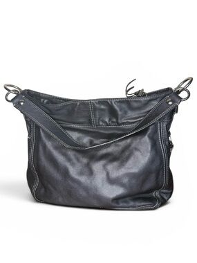Vintage Coach Black Soft Pebbled Leather Shoulder Bag | Classic Hobo Style